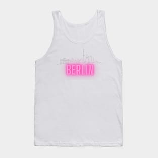 Neon Berlin sign skyline Tank Top